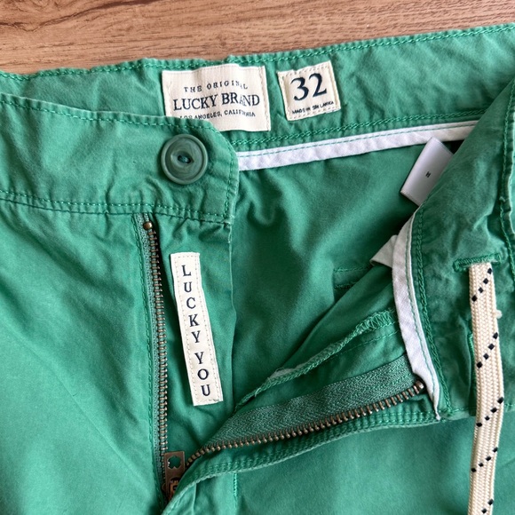 Green Lucky Brand cotton drawstring chinos - Picture 3 of 4